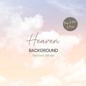 Blue Sky Cloud Overlays: Beach Sky Photoshop Backgrounds (JPEG)