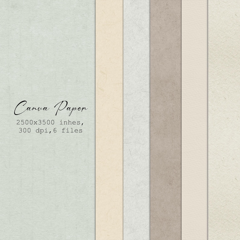 Canva Kraft Paper Textures, Neutral Scrapbook Backgrounds, 6-files JPEG ...