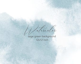 Blue Watercolor Texture Background: Abstract Digital Paper (12x12 inch JPEG)