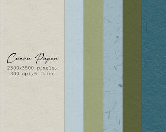 Green Digital Paper Pack, Nature Paper Textures, Gradient Paper, Blue Paper, Scrapbooking Paper, Digital Download, Art Paper