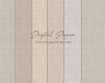 Beige Canvas Texture: Pastel Paper Digital Backgrounds (Digital Download)