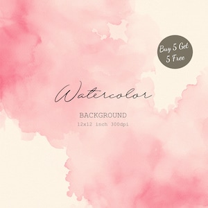 Pink Watercolor Texture Background: Abstract Peach Digital Paper (JPEG)