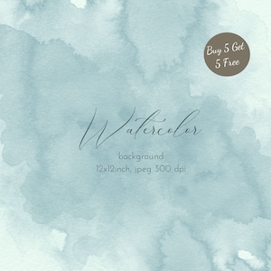 Blue Watercolor Texture Background: Abstract Digital Paper (12x12 inch JPEG)