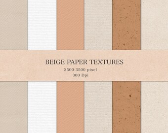 Beige Paper Textures: Fine Art Digital Backgrounds (Digital Download)