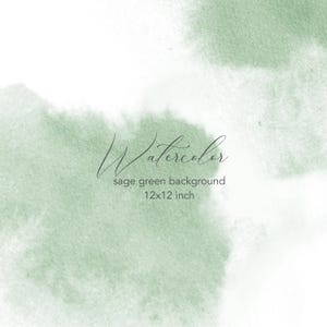 Sage Green Watercolor Texture Background: Abstract Clipart (PNG Digital Paper)