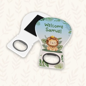 Customized Baby Shower Favors for 1st Birthday or Baptism Event, Baby Shower Bottle Opener Magnet