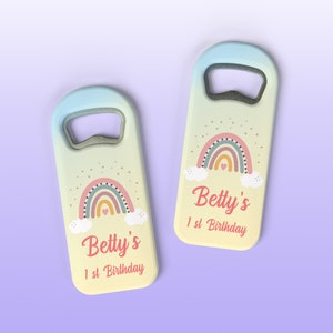 Customized Baby Shower Favors for 1st Birthday or Baptism Event, Baby Shower Bottle Opener Magnet