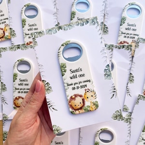 Bomboniera per baby shower a tema Safari, regalo per gli ospiti per baby shower, giungla safari, animali safari, magnete per baby shower, magnete apribottiglie
