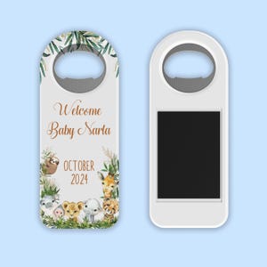 Safari Theme Baby Shower Favor Bottle Opener Magnet, Jungle Theme Baptism Favor, Wild One Birthday Party Favor, Safari Nursery Magnet