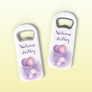 Personalized Bottle Opener Magnet For Baby Shower Favors or 1st Birthday Gifts, Baptism Event Favors