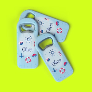 Personalized Bottle Opener Magnet For Baby Shower Favors or 1st Birthday Gifts, Baptism Event Favors