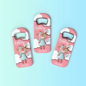 Customized BABY SHOWER fridge MAGNET Favors for 1st Birthday or Baptism Event