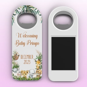 Baby Shower Favor For Guest, Safari Theme, Baptism Favor, Baby Shower Bottle Opener Magnet, 1 st Birthday Favor
