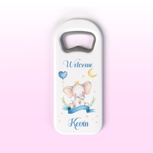 Personalized Bottle Opener Magnet For Baby Shower Favors or 1st Birthday Gifts, Baptism Event Favors