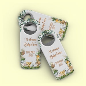 Jungle Theme Baby Shower, Safari Theme Baby Shower, Safari Party Favors, Jungle Party Favors, Safari Animals Bottle Opener Magnet