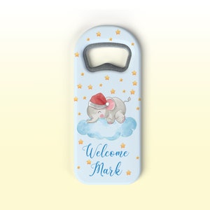 Personalized Bottle Opener Magnet For Baby Shower Favors or 1st Birthday Gifts, Baptism Event Favors