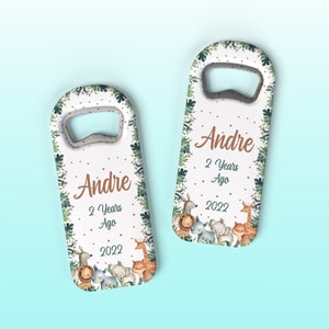 Customized Baby Shower Favors for 1st Birthday or Baptism Event, Baby Shower Bottle Opener Magnet