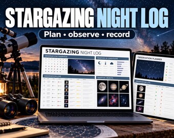 Planificador de noches de observación astronómica: Registro de sesiones y observaciones de astronomía