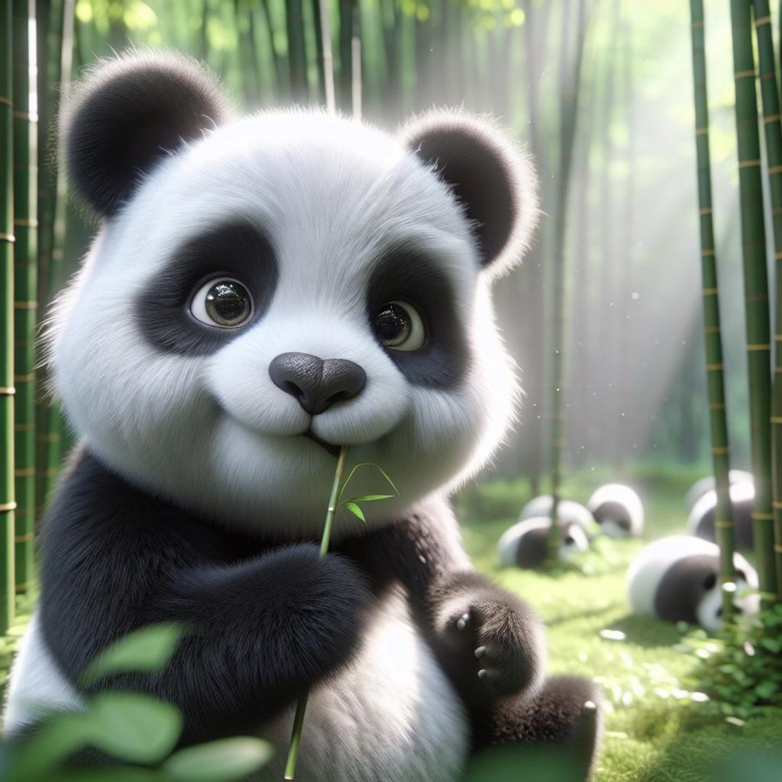 Adorable Panda Illustration Digital Wall Art Printable - Etsy