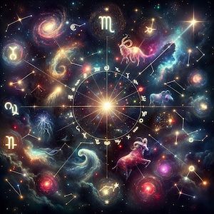 Sternzeichen, Konstellation, digitale Wandkunst, Astrologie Sterne Karte Print, Celestial Home Dekor, Horoskop Zeichen Kunst, kosmische Wandkunst, Instant Download
