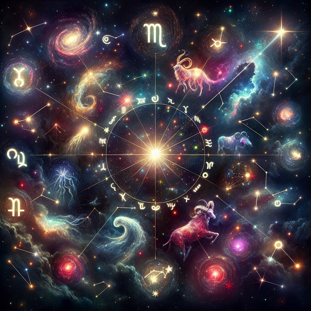 Zodiac Constellation Digital Wall Art Astrology Star Map Print, Celestial Home Décor, Horoscope Sign Art, Cosmic Wall Art, Instant Download