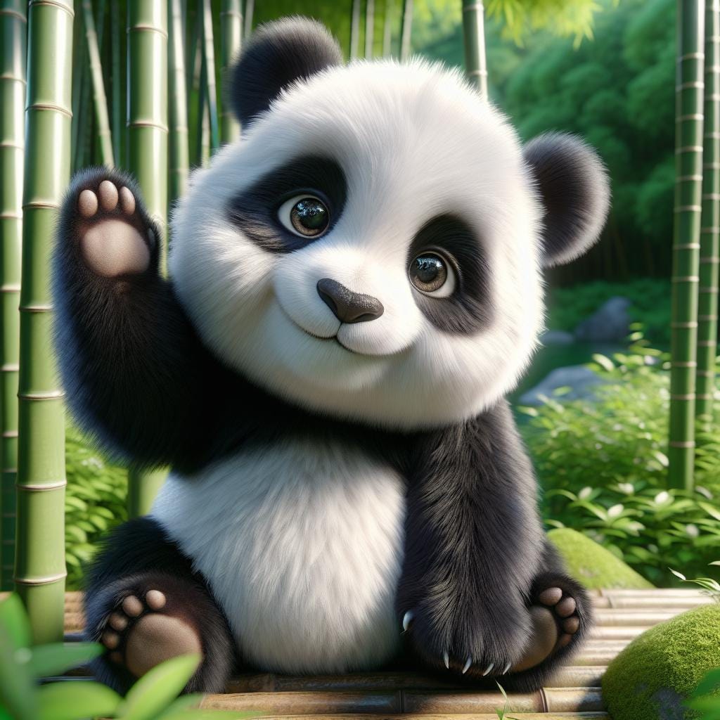 Adorable Panda Illustration Digital Wall Art Printable - Etsy