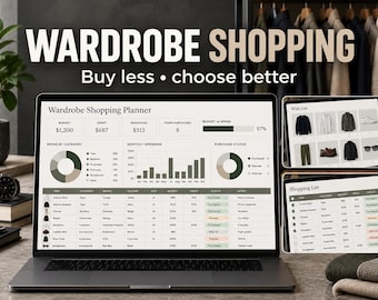 Planificador de compras de vestuario masculino: Presupuesto de ropa y seguimiento de compras