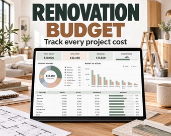Hoja de cálculo para presupuesto de reformas del hogar para Google Sheets y Excel