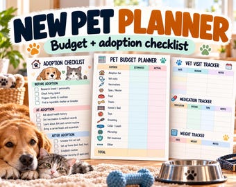 Planificador de presupuesto para mascotas: Lista de verificación para la adopción de perros y gatos