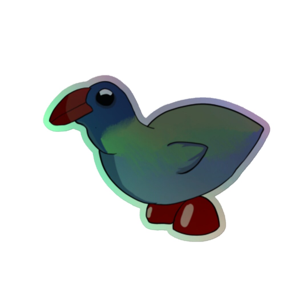 Takahe Bird Holographic Stickers / New Zealand Bird / Vinyl Etsy