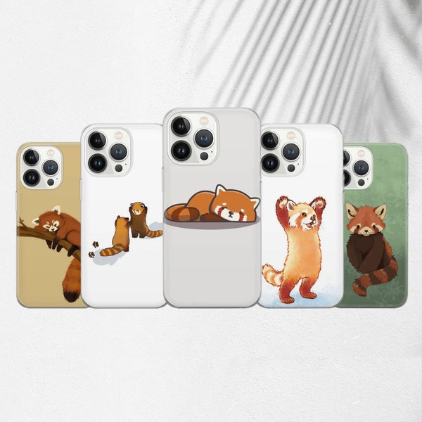 Red panda Phone Case Cute red panda Cover for iPhone 14 13 12 Pro 11 XR for Samsung S23 S22 A73 A53 A13 Pixel 7 6A