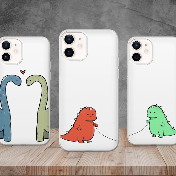 BFF Matching Phone Case, Dino Cover For iPhone 14 Max, 13, 12, 11 Pro, Xs, Xr, 7, 8+, SE, Samsung S22, S21, S20, S10,A12, Huawei P30