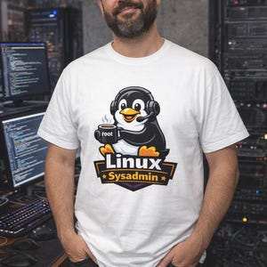 Linux Sysadmin-tröja | Penguin Tux-inspirerad | Öppen källkod-tröja