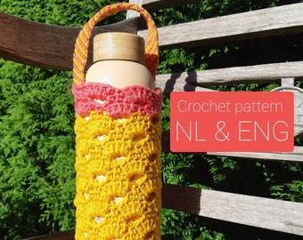 Crochet pattern NL & En (US) Bottle holder for every bottle | bottle bag | water bottle bag | bottle holder | bottlebag | water