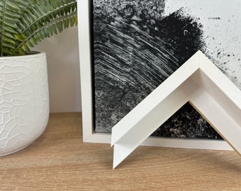 White Stain Canvas Floater Frame 40mm Deep | Canvas Floater frames for Canvas Pictures or artwork | Canvas Tray Frames