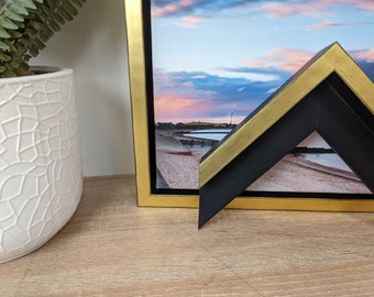 Black/Gold Canvas Floater Frame 28mm Deep | Canvas Floater frames for Canvas Pictures or artwork | Canvas Tray Frames