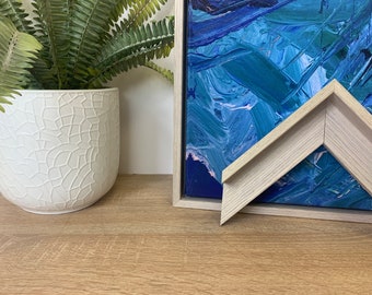 Stelvio White Veneer Canvas Floater Frame 30mm Deep | Canvas Floater frames for Canvas Pictures or artwork | Canvas Tray Frames