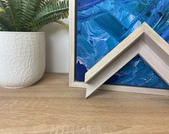 Stelvio White Veneer Canvas Floater Frame 40mm Deep | Canvas Floater frames for Canvas Pictures or artwork | Canvas Tray Frames