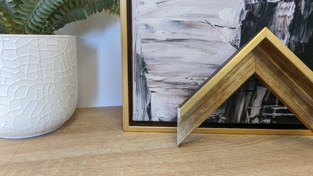 Natural art 8x10 Inch Removable Stretched Canvas with Reusable Frames Pack of 3 for Paintings Golden