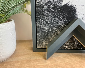 Dark Grey Stain Canvas Floater Frame 40mm Deep | Canvas Floater frames for Canvas Pictures or artwork | Canvas Tray Frames