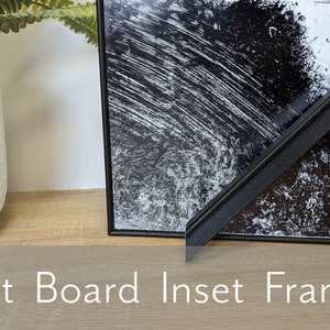 Canvas Art Board Frame | Black Inset Frame | Inset Frame For 3-5mm Thick Artist Boards | Inset Tray Frame in Black 30mm External Depth