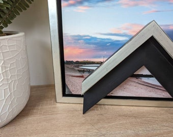 Black & Silver Canvas Floater Frame 28mm Deep | Canvas Floater frames for Canvas Pictures or artwork | Canvas Tray Frames