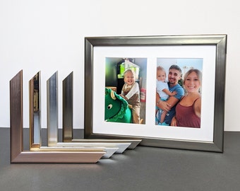 Multi Photo Picture Frame | Holds 2 6x4 Prints or Photos | Silver, Pewter, Bronze Frames