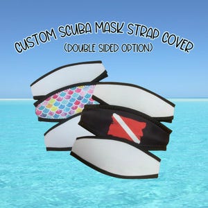 Customizable (2 sided) Mask Strap, Scuba mask strap, snorkel mask strap, scuba, snorkeling gear