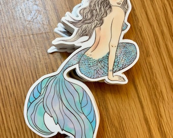 The Sassy Mermaid - Die Cut Sticker - Vinyl for outdoor use