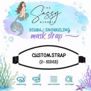 Customizable Scuba Mask Strap: Double-Sided Add your photo