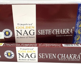 Golden Nag 7 Chakras: Natural purifying incense 7 Chakras