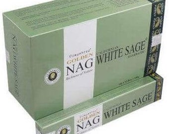 Golden Nag White Sage: White Sage Incense