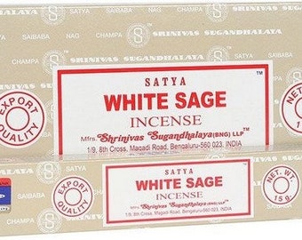 Satya White Sage: Natural purifying incense White Sage