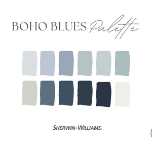 Boho Blues Color Palette | Sherwin Williams | Designer Color Selection ...